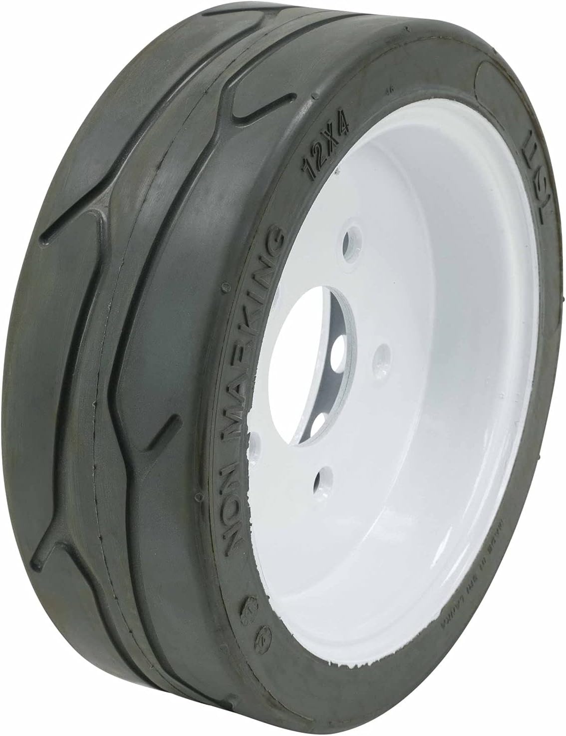 Mytee Products (2 Pack) SkyJack 158437, 158438, Scissor Lift Tires 12 x 4, Brake- Model # SJIII3219, SJIII3015, SJIII3215, SJIII3019 | Non-Marking Wheel Assembly