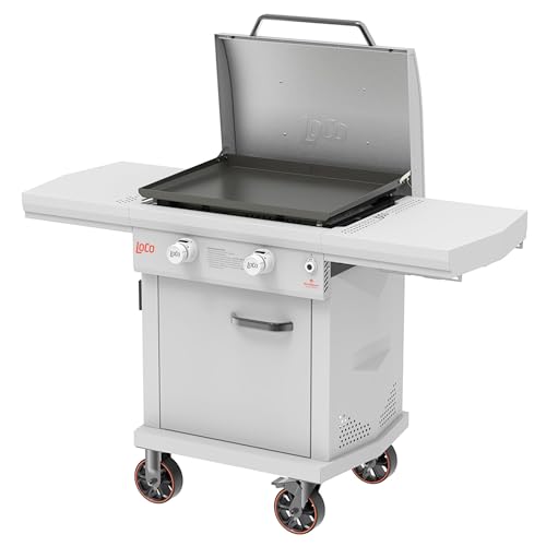 LoCo Cookers Burner Digital Series II “SmartTemp” Griddle, Outdoor Flat-Top Grill, Propane Grill with Side Shelves & Side Trays