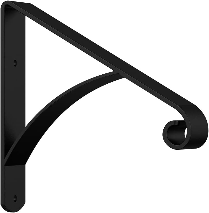 Handrails for Outdoor Steps Stair Railing Kit Black Metal Handrail Bracket Picket Fits 1 to 2 Step Wrought Iron Safety Staircase Handrails (Z-2)