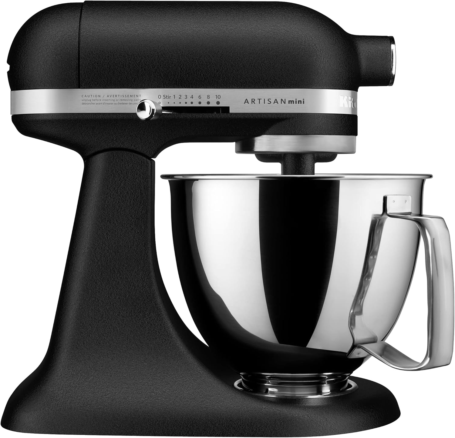 KitchenAid Artisan Mini 3.5 Quart Tilt-Head Stand Mixer - KSM3316X - Cast Iron Black and KitchenAid 3.5 Quart Tilt-Head Glass Bowl - KSM35GB