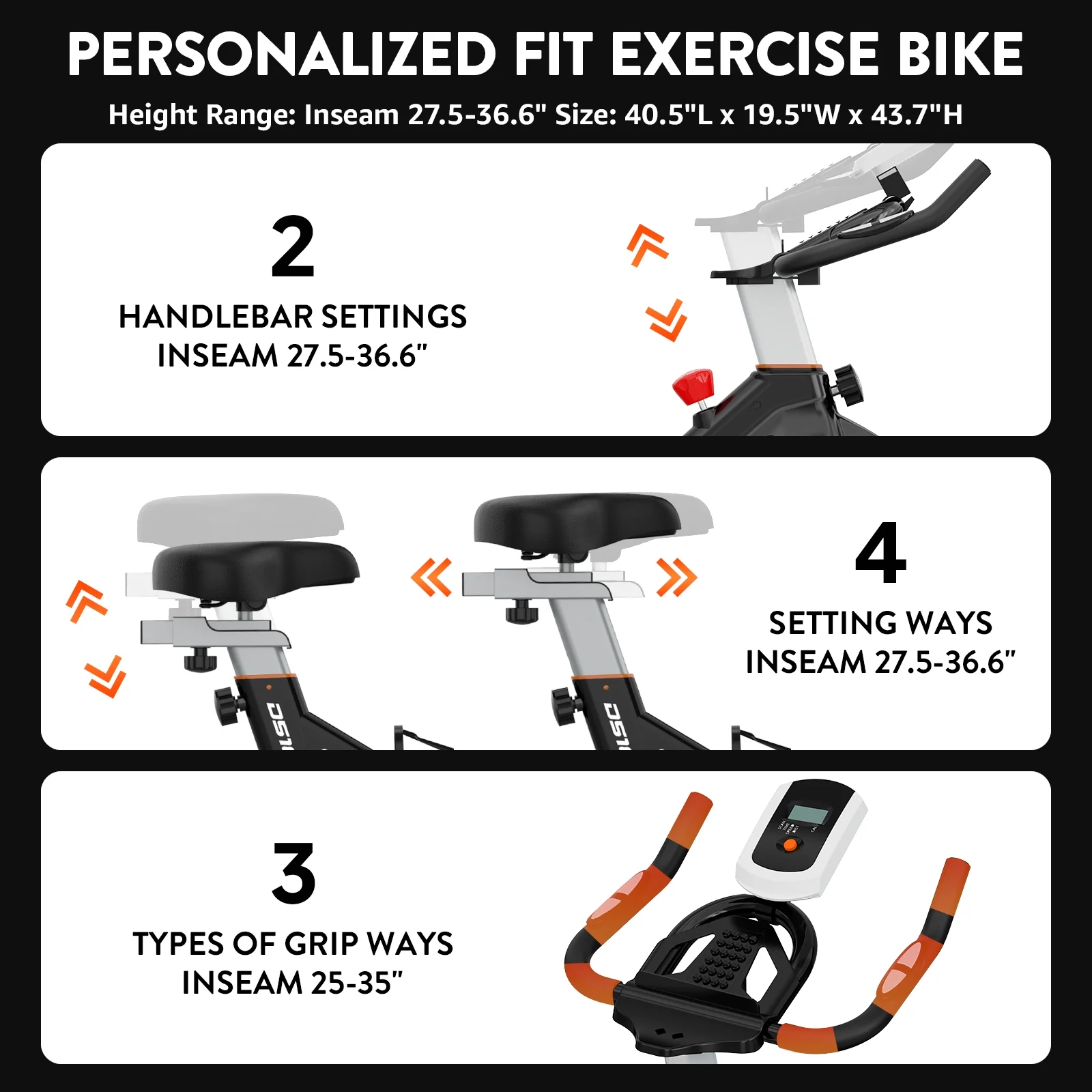 Pooboo Indoor Cycling Bike Exercise Bikes Stationary Magnetic Resistance for Home Cardio Workout Machine 350lb Flywheel 35lbs