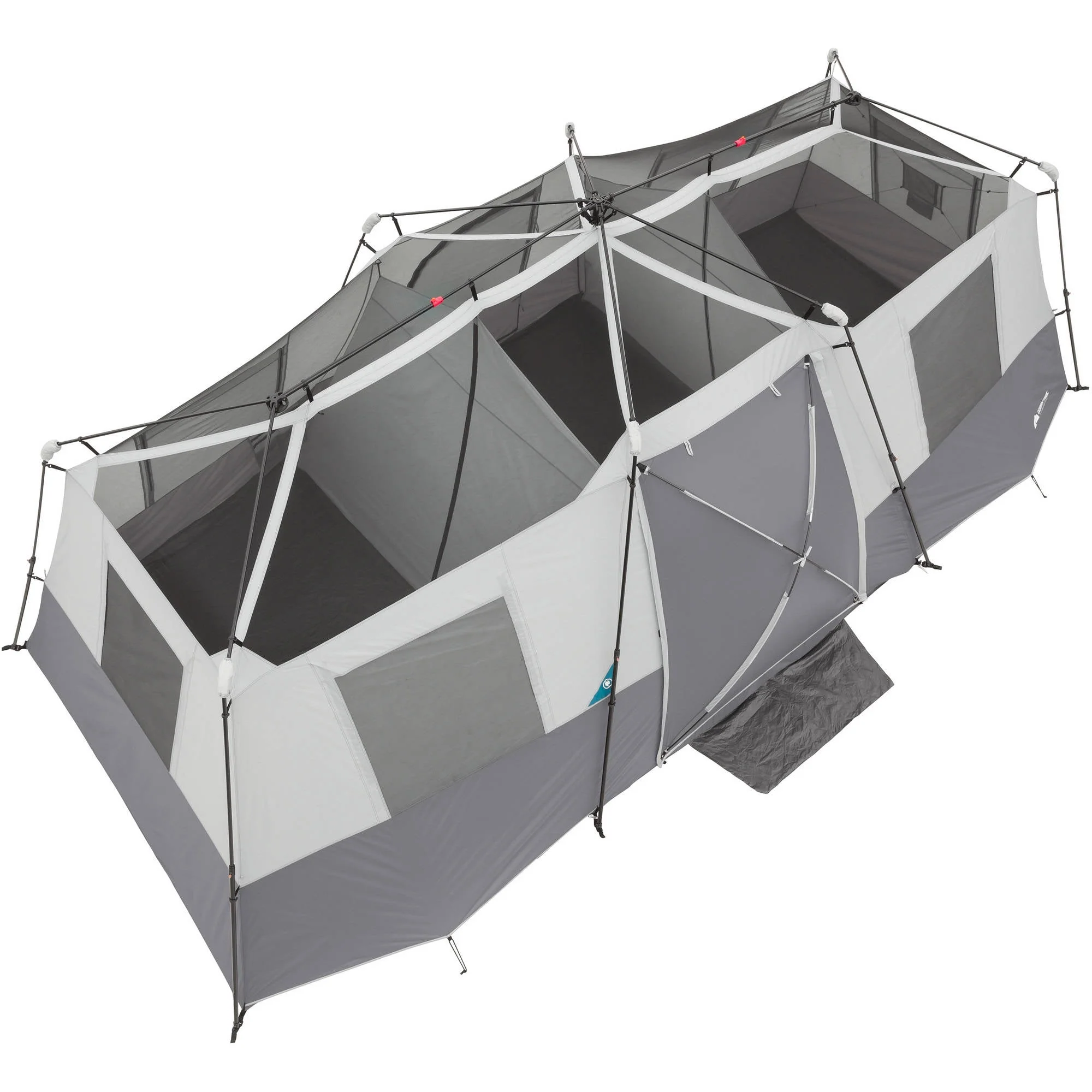 Ozark Trail 20' x 10' x 80 Instant Cabin Tent in Gray and Teal, Sleeps 12