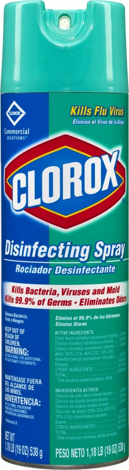 CloroxPro Disinfecting Aerosol Spray, Fresh Scent, 19 Ounces Each - Pack of 12 (Packaging May Vary) Pack of 2