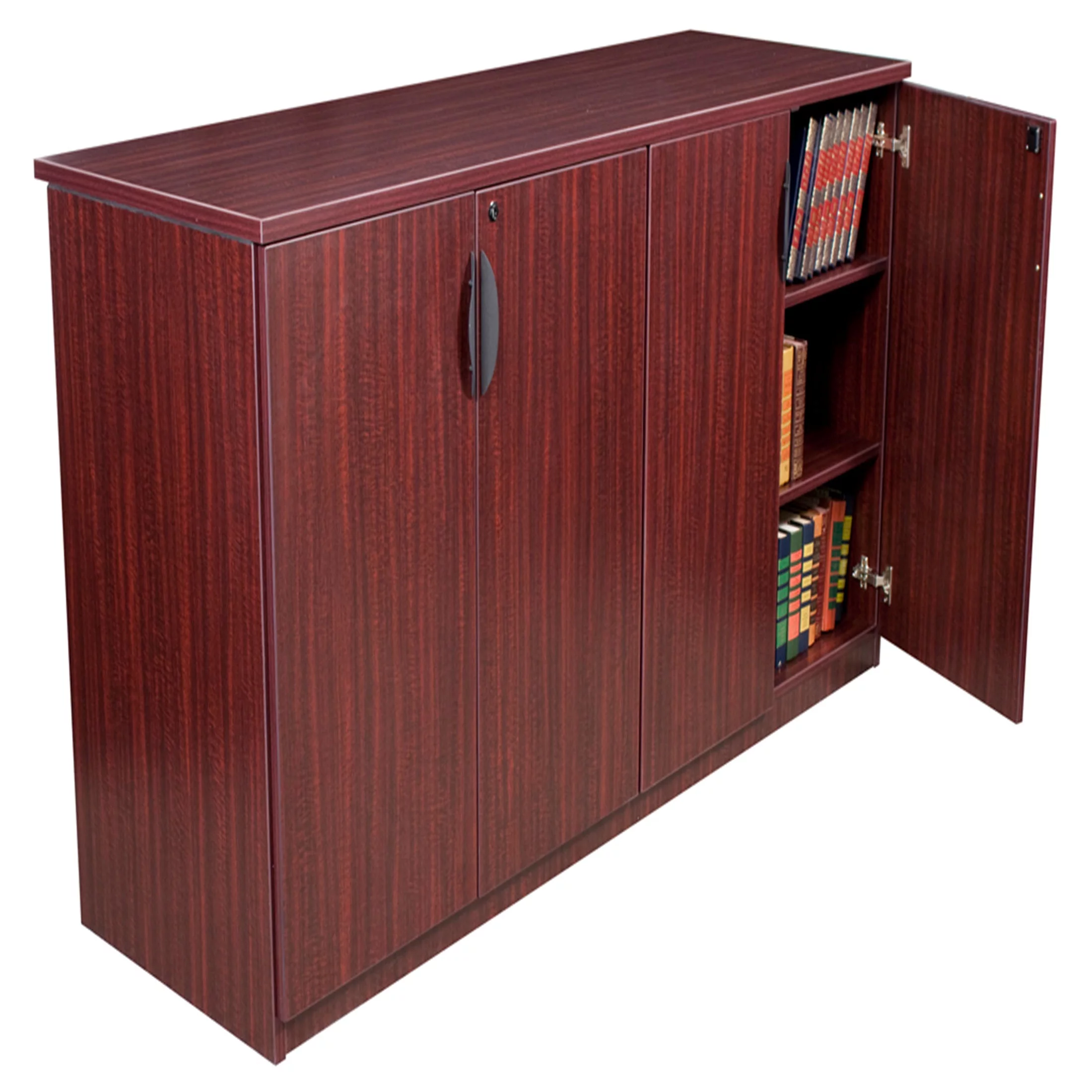 Office Pope Office Office Credenza Cabinet, 72" Storage Cabinet (Mahogany)