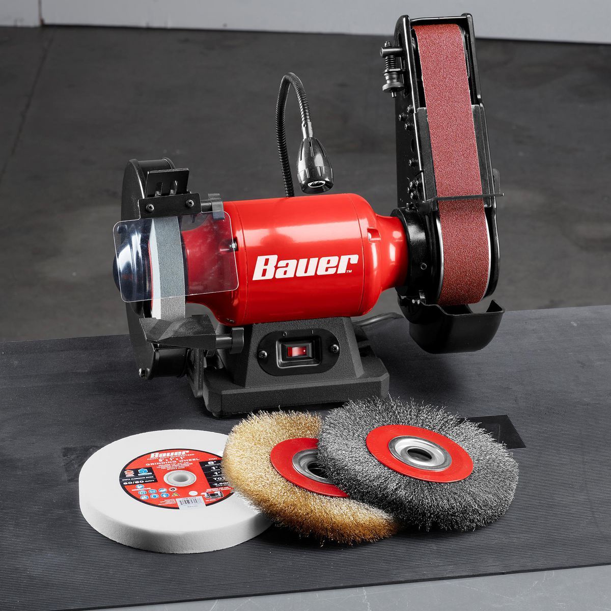 BAUER 8 in. Bench Grinder with Belt Sander