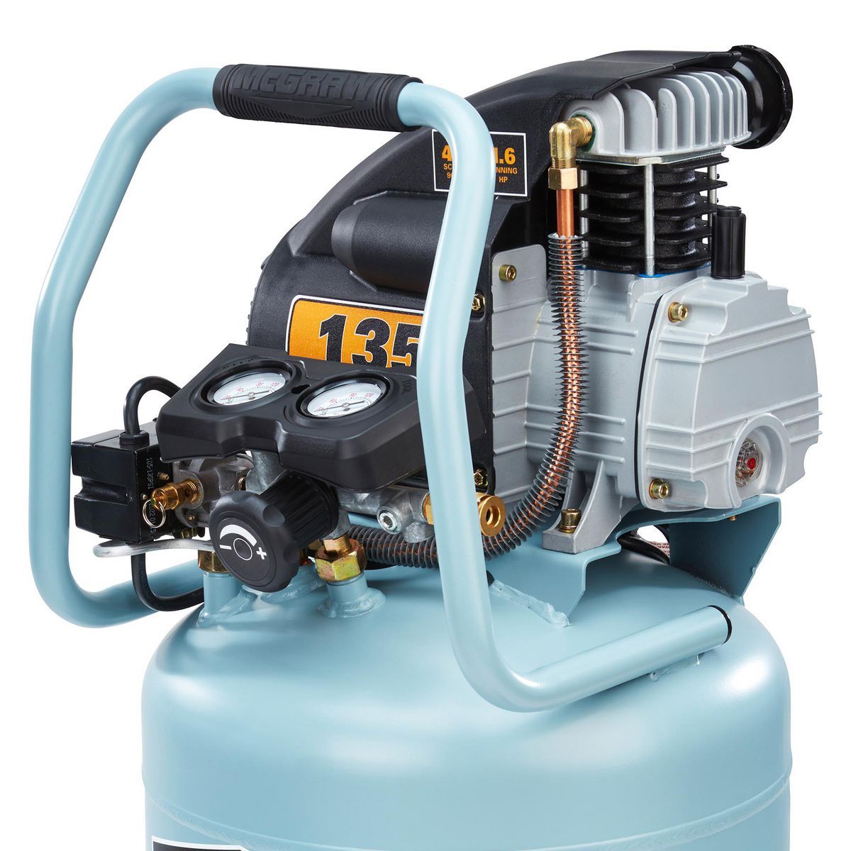 MCGRAW 20 Gallon, 135 PSI Oil-Lube Vertical Shop/Auto Air Compressor