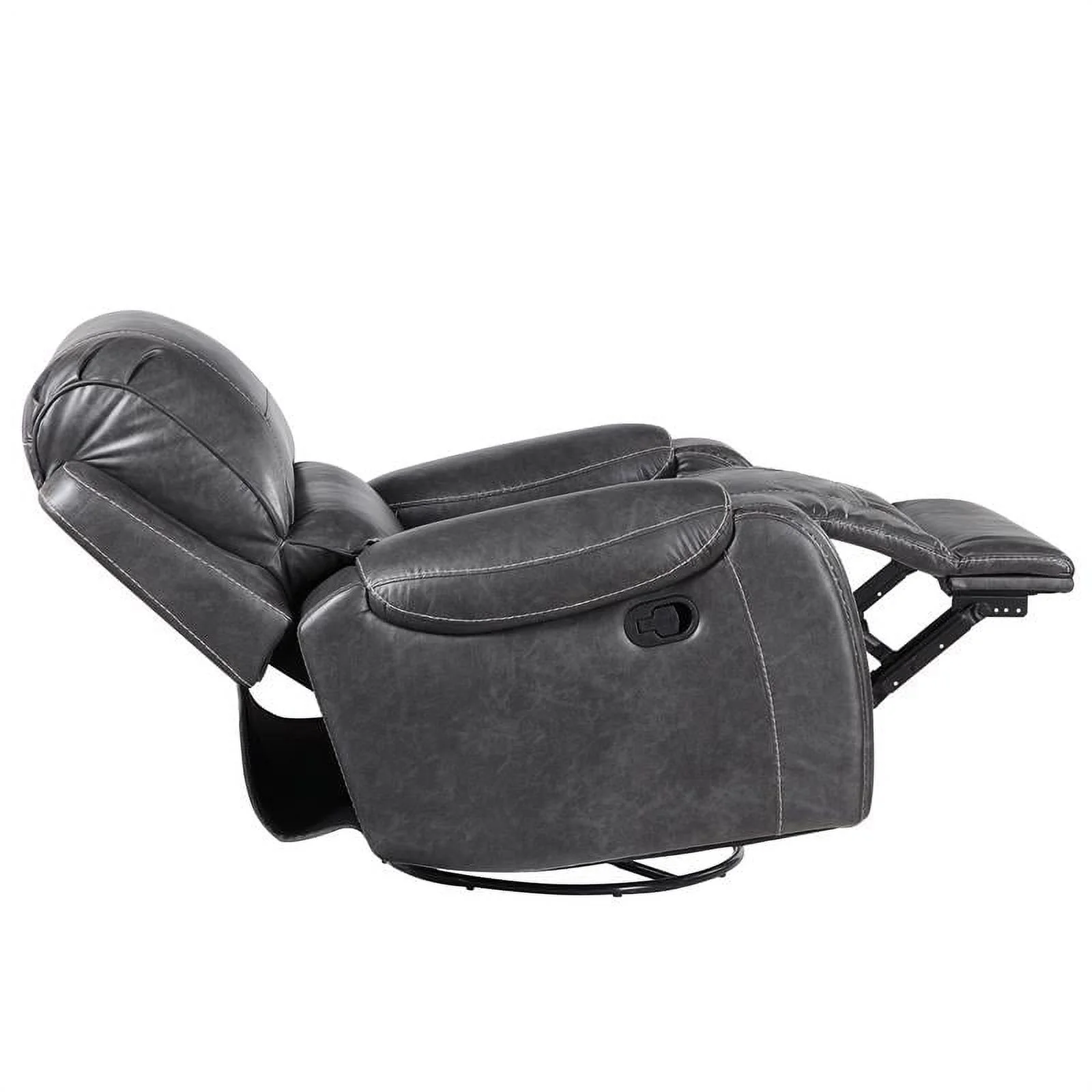 Steve Silver Keily Gray Faux Leather Manual Reclining 3-Piece Motion Set