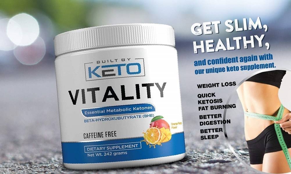 Built by Keto Vitality - Keto BHB Salts - Exogenous Ketones - Orange Mango 242g