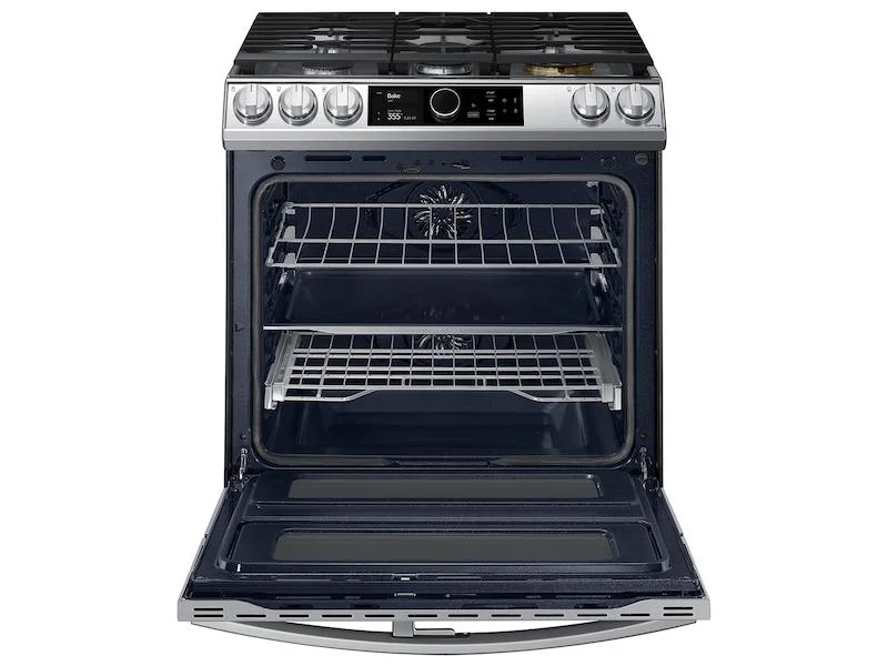Samsung Ny63t8751s 30" Wide 6.3 Cu. Ft. Slide-In Dual Fuel Range - Stainless Steel