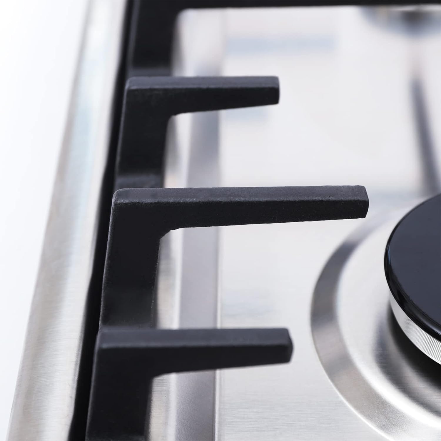 34 Inch 5 Burners Stainless Steel Built-In Gas Cooktop, Stove Top Gas Burners with Cast Iron Grates for Cooking(Silver)