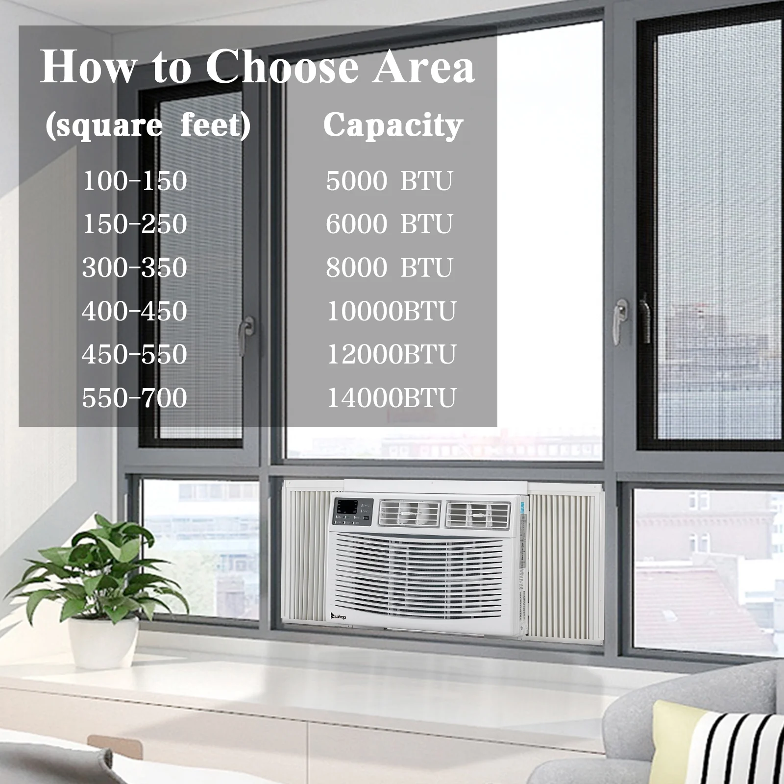 OverPatio 10000BTU Window Air Conditioner W/Remote Control