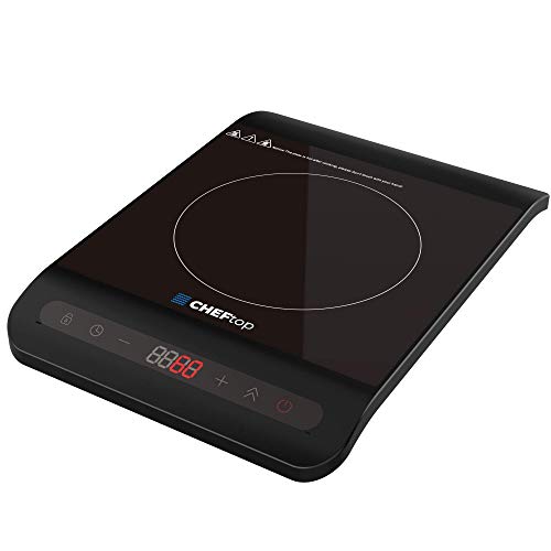 Cheftop Induction Cooktop Portable Induction Burners 120V Digital Ceramic Top with Kids Safety Lock,1800 Watt, Touch Sensor Control Multiple Cooking Zones & Levels