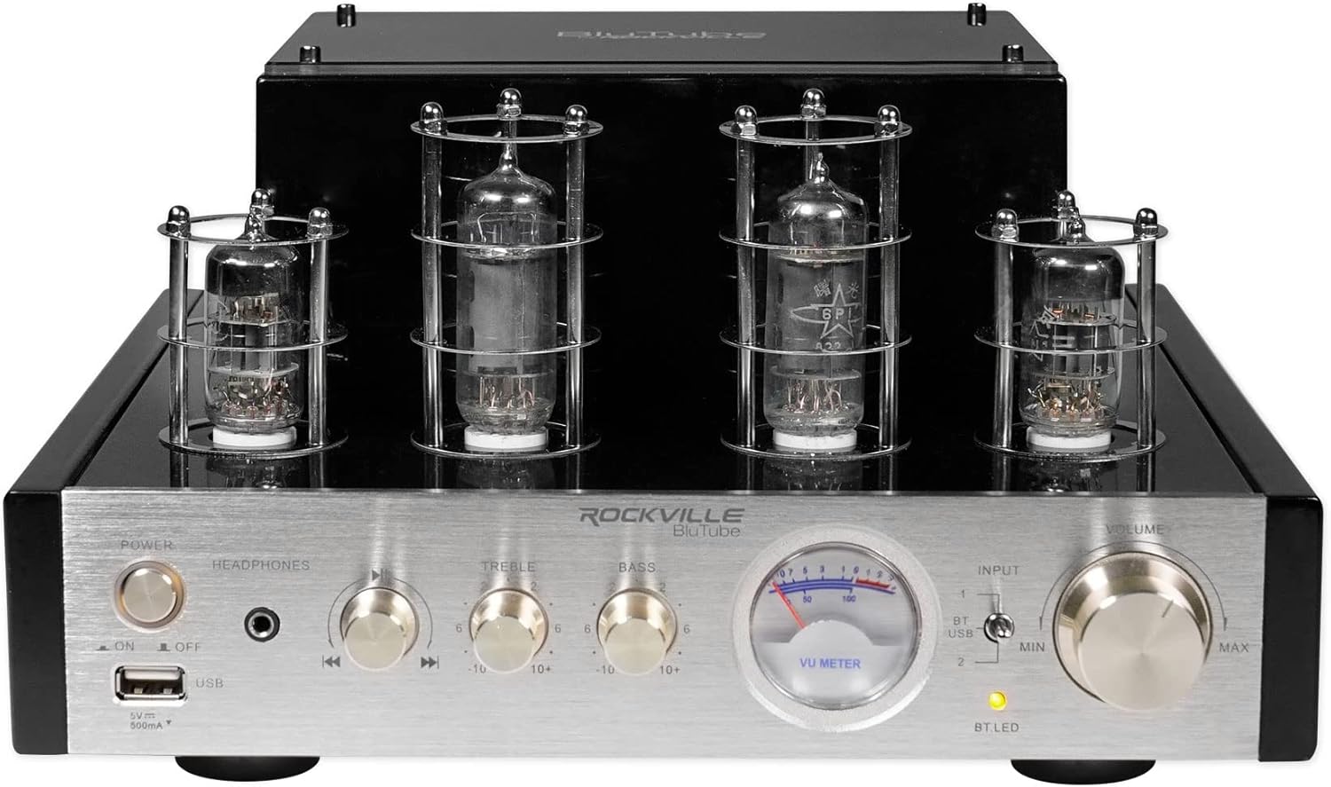 Rockville BluTube WD 70w Bluetooth Tube Amplifier/Home Stereo Receiver 2-Tone