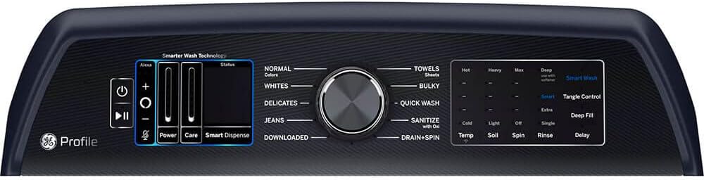 GE Profile 6.2 Cu Ft (IEC) Washer with Smarter Wash Technology Sapphire Blue- PTW900BPTRS