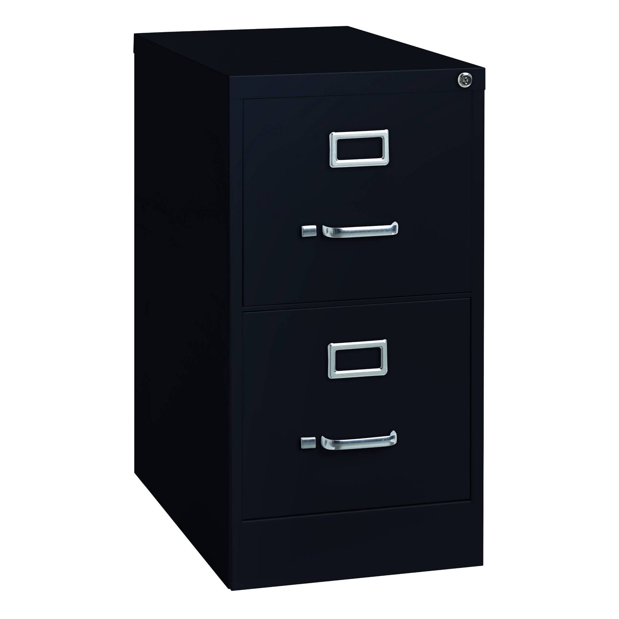 Hirsh 2 Drawer Vertical File Cabinet, Black