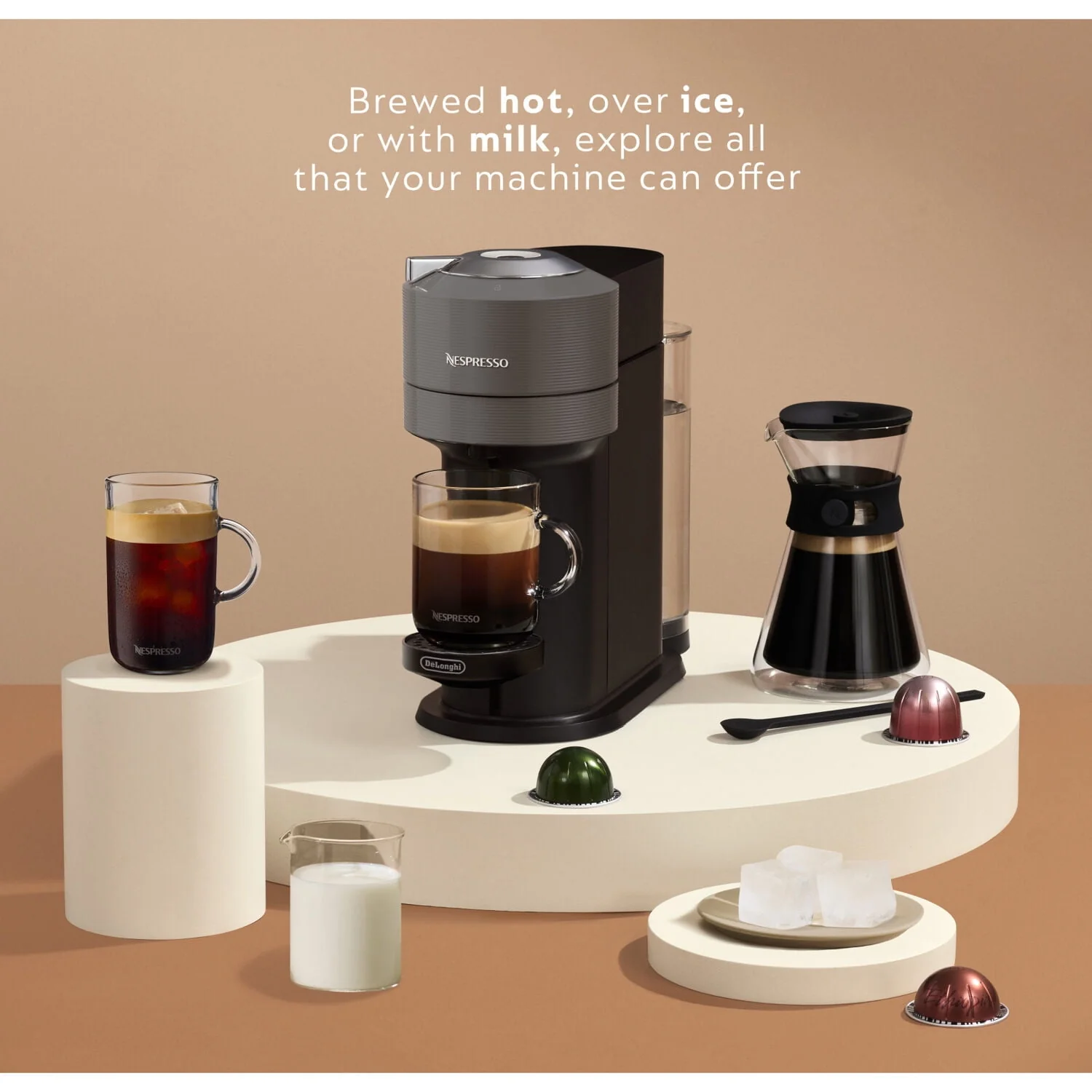 Nespresso Vertuo Next Coffee and Espresso Maker by DeLonghi, Dark Gray