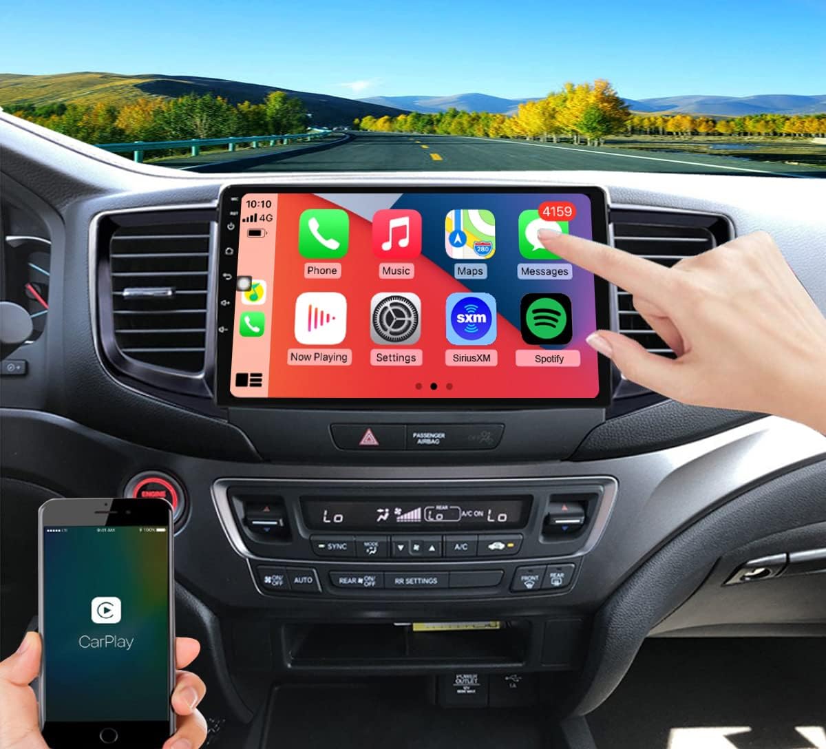 Radio for Honda Pilot Android Stereo 2016-2021 IPS 9inch Touch Screen 2G RAM 32G ROM Build in Wireless carplay Free Camera