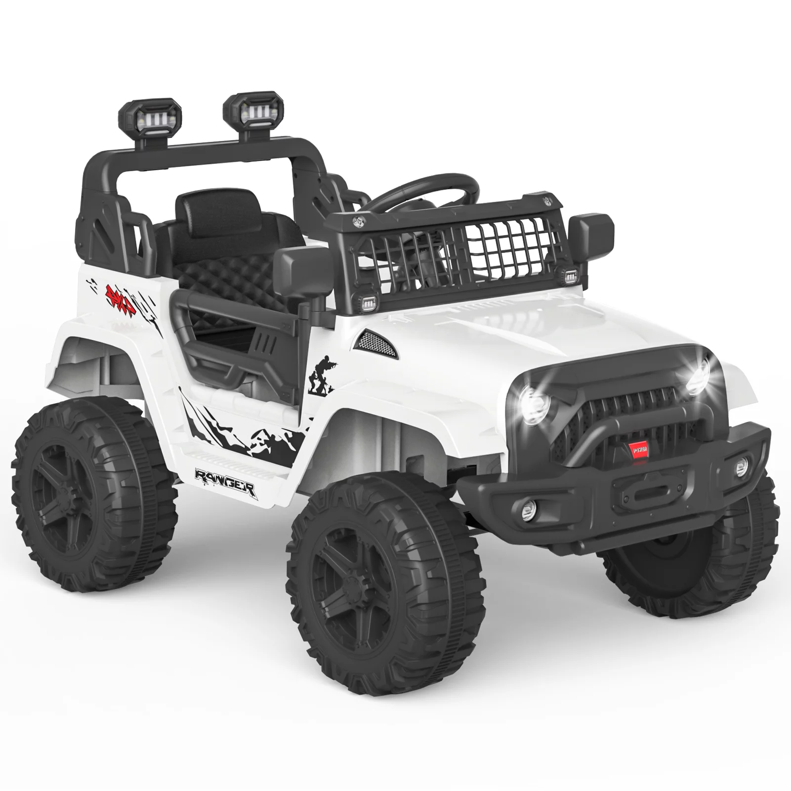 Sakiyrr 2-Seater Kids Ride on Car with Remote Control, 24V Electric Vehicle Toy with Storage Space, Red
