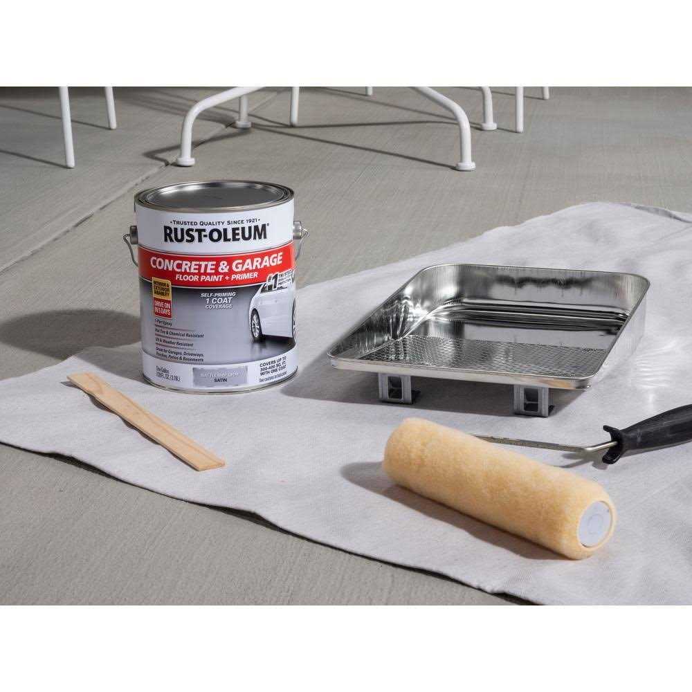 Rust-Oleum 5 gal Gray Satin 1-Part Epoxy Concrete Floor Interior/Exterior Paint - Shop Hardware Tools Online Store