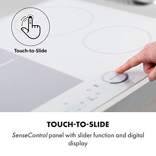 Klarstein Delicatessa - Hybrid Induction Hob, Built-in, Self-Sufficient, ThermoBoost, 9 Levels, Flex Zone, Residual Heat Indicator, Stop & Go, Timer, Touch Panel, Glass Ceramic, Frameless