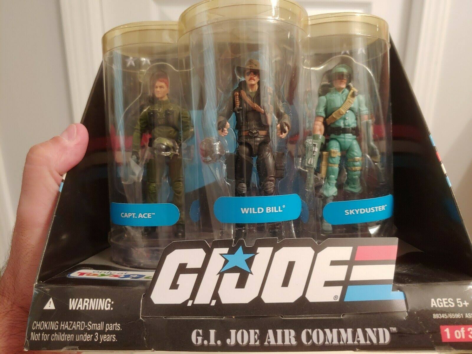 G I Joe 25th Anniversary Air Command Exclusive Boxed Set of 3 Action Figures Wild Bill Captain Ace Skyduster