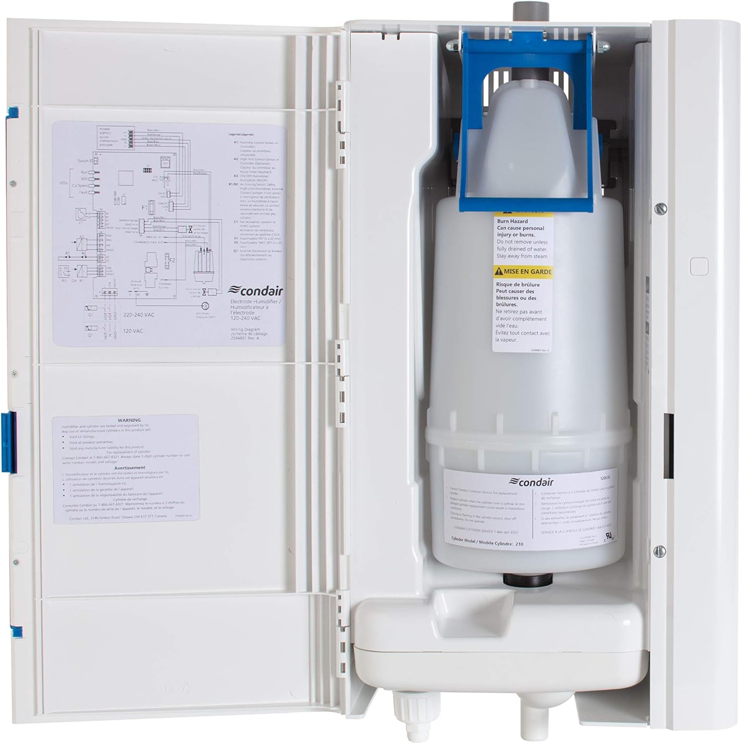 HumiLife - Residential Whole House Steam Humidifier - Direct Furnace Mount or Remote Mount System - Covers up to 5,000 sq. ft. - Precise Humidity Control Solution