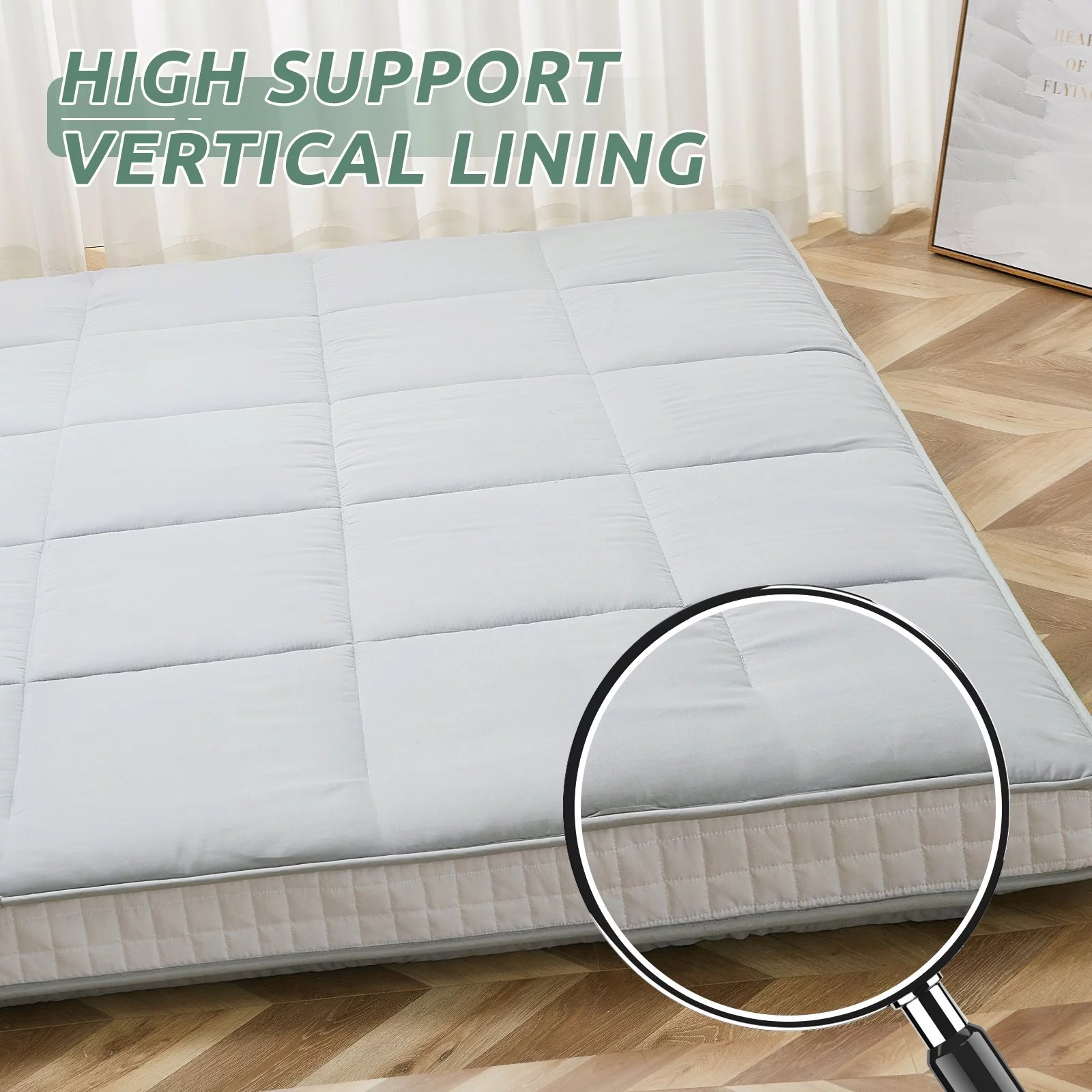 Slsy Japanese Floor Mattress Futon Mattress, Thicken Sleeping Pad Foldable Roll Up Mattress Kids Floor Lounger Bed Couches Sofas