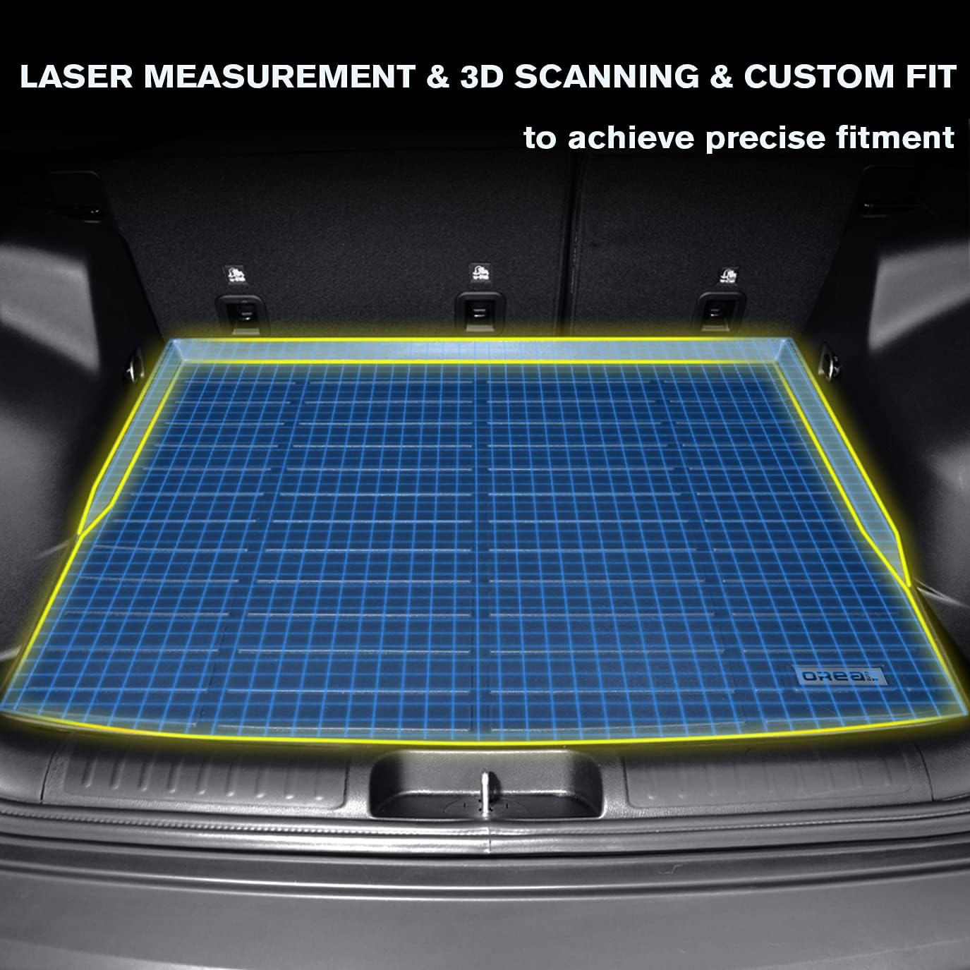 orealtrend Black Trunk Mat Replacement for Mazda CX 5 CX-5 2017-2022 Car Rear Cargo Liner Floor Cover All Weather Protection Waterproof Durable Odorless Custom Fit Pack of 2