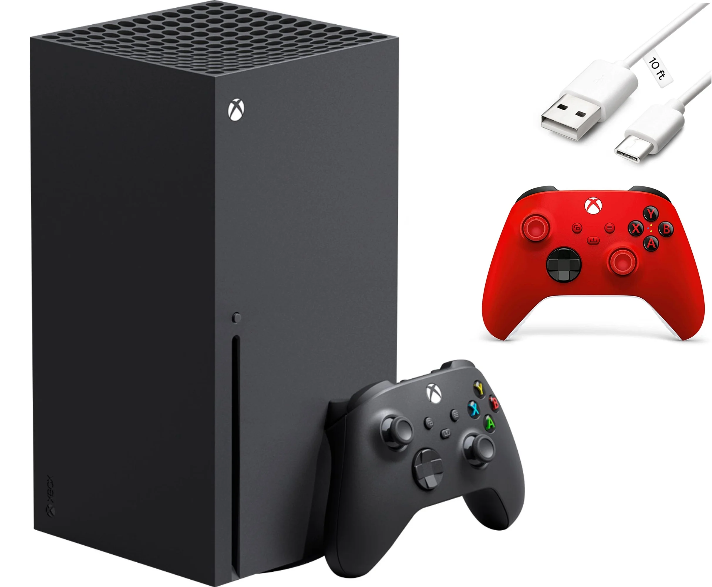 Microsoft Xbox Series X Gaming Bundle, Xbox Series X 1TB Console, Extra Red Xbox Wireless Controller, with Mazepoly Accessories - Curated Treasures Market