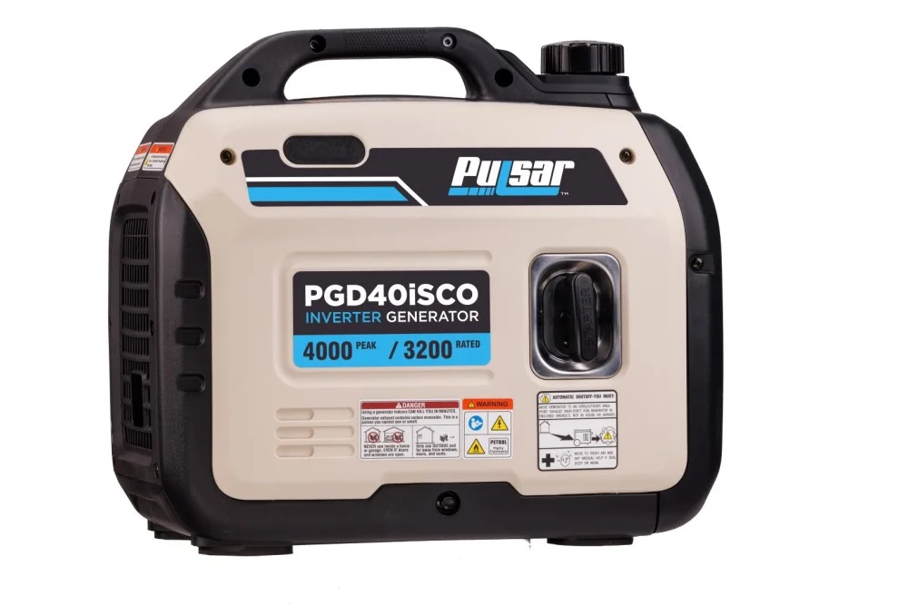 Pulsar 4000-Watt Super Quiet Gas Powered Inverter Generator with CO Sentry