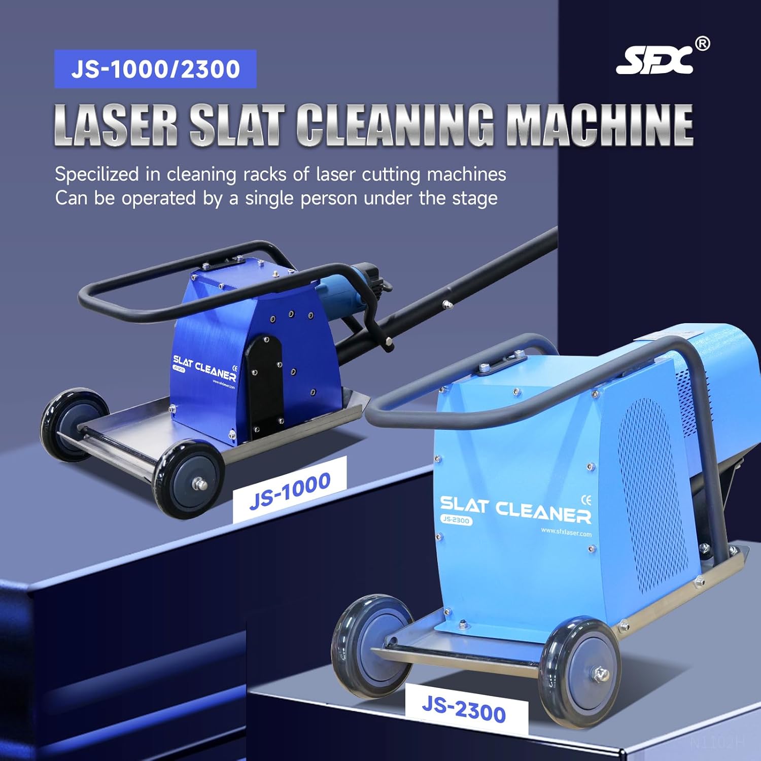 US Stock ZAC 1020W Laser Cutter Slat Cleaning Machine JS-1000 Slat Cleaner Laser Cutting Table Slag Remover for 3-8mm Sword Fence of CNC Laser Cutting Machine Plasma, Cutting Equipment
