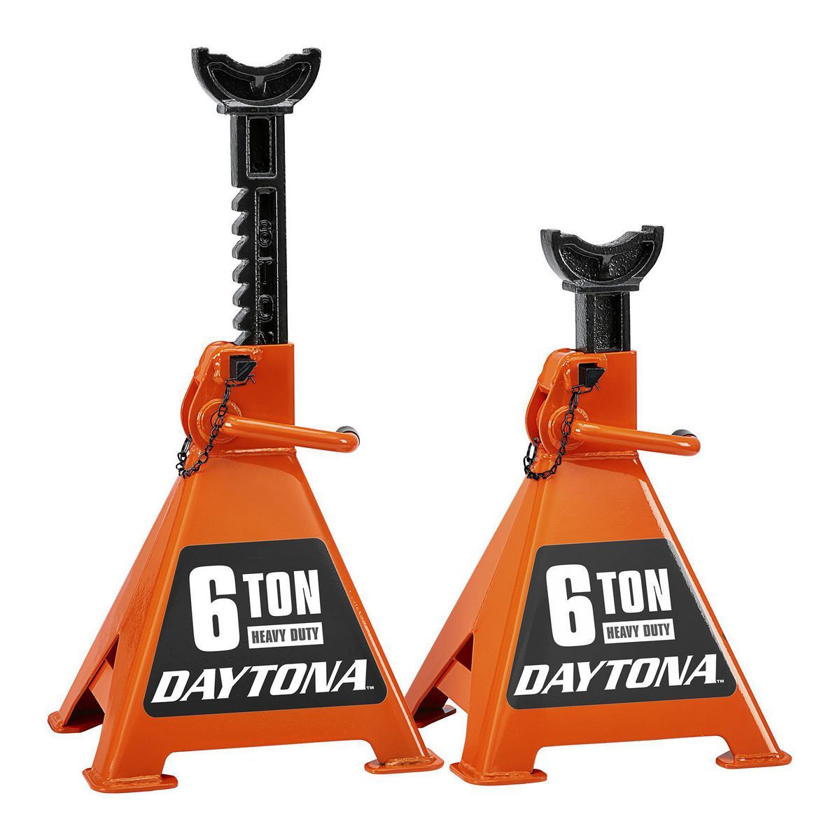 DAYTONA 6 Ton Heavy Duty Ratcheting Jack Stands, Slate Gray