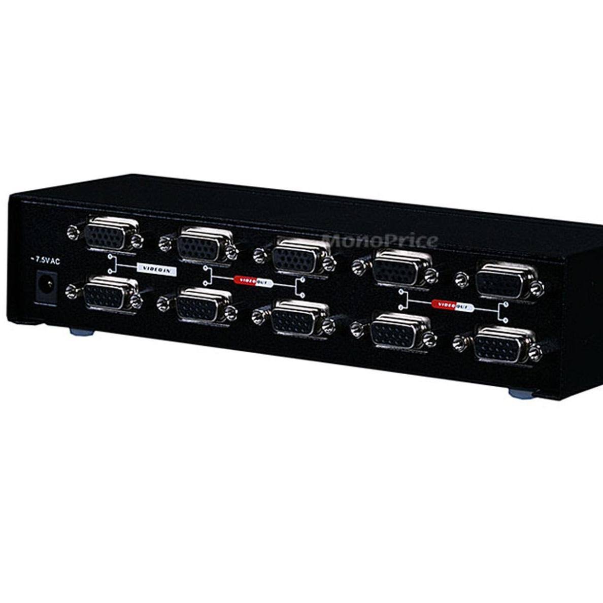 Monoprice 2x8 SVGA VGA Matrix Switcher Splitter Amplifier Multiplier 250MHz 104085
