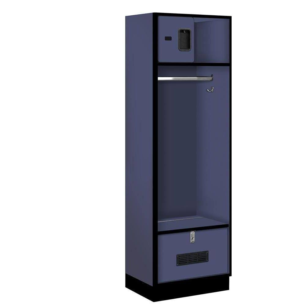 Salsbury Industries Open Access Designer Wood Locker, 18-Inch, Blue