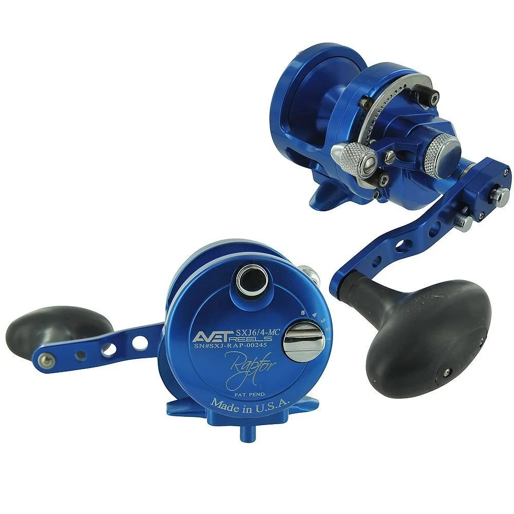 Avet SXJ 6/4 MC Raptor 2-Speed Lever Drag Casting Reel Blue