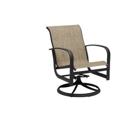Fremont Swivel Patio Dining Armchair Woodard Color: Augustine Gravel