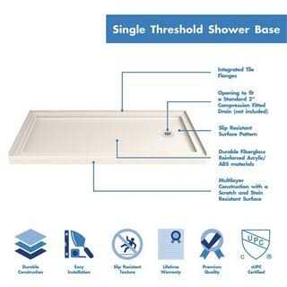 DreamLine SlimLine 30 in. x 60 in. Single Threshold Shower Base DLT-1130600 - Shop Hardware Tools Online Store