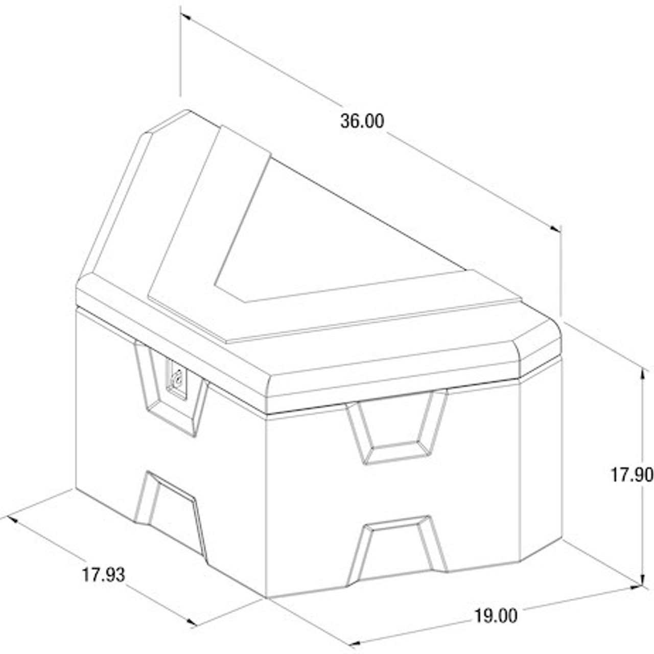 Buyers Products Trailer Tongue Tool Box 1701680 - Shop Hardware Tools Online Store