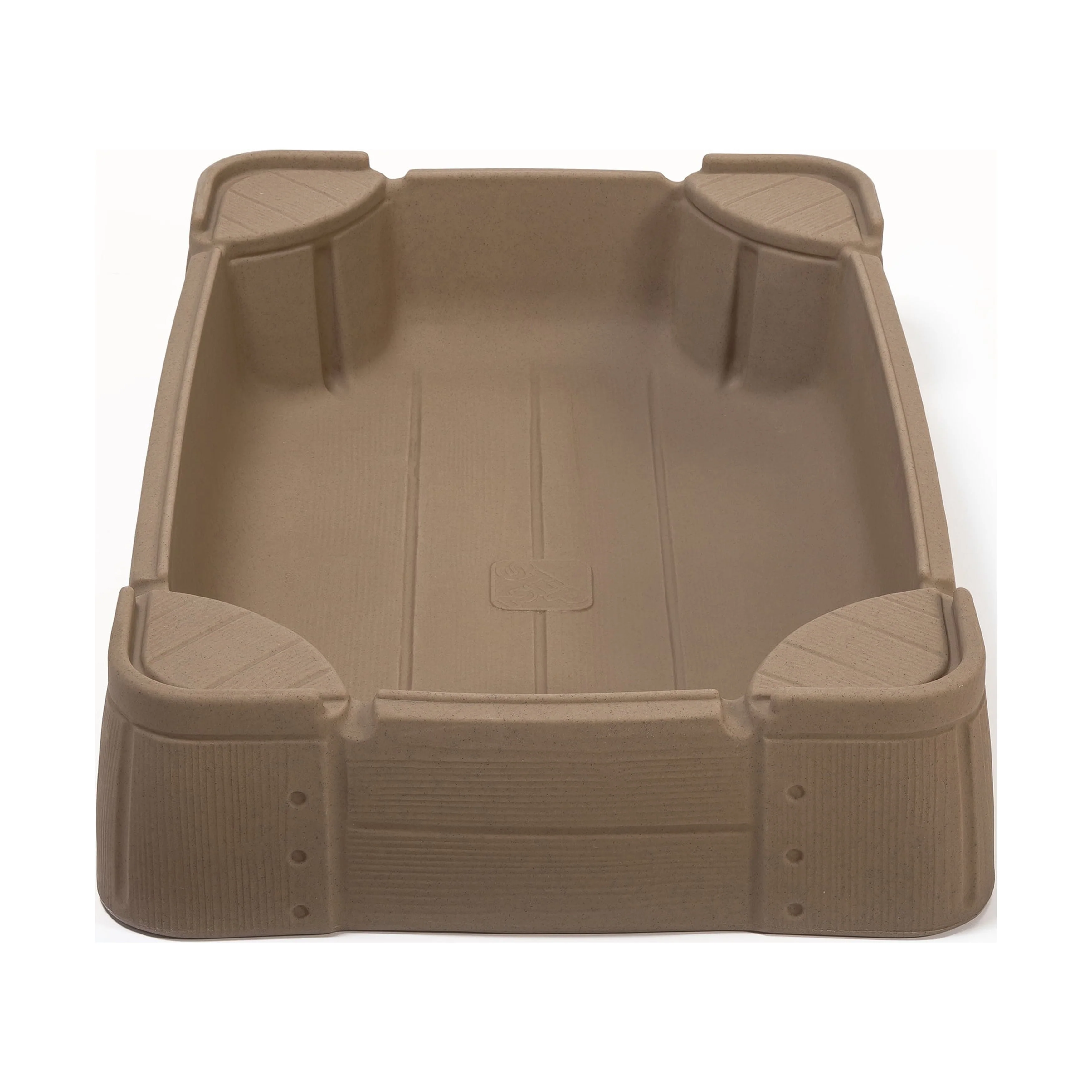 Step2 Play and Store Sandbox Brown Plastic Kids Outdoor Toy with Cover