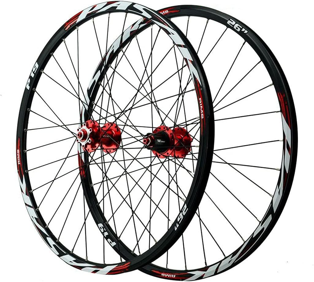 LvTu Mountain Bike MTB Wheelset 26/27.5/29 inch Alloy Disc Brake Sealed Bearing Bicycle Wheel 7-12 Speed Cassette 32H Rim (Color : Blue, Size : 29 inch)