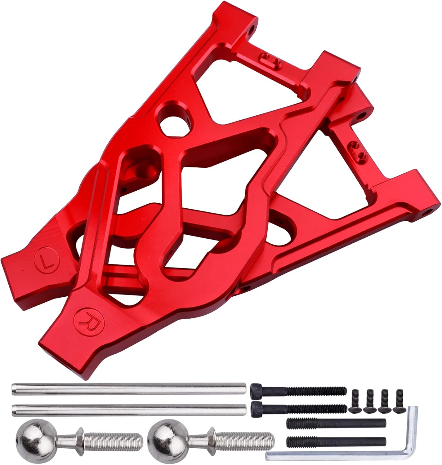 GoHobby Aluminum Front Lower Suspension Arms for ARRMA Kraton 8S BLX 1/5 Scale RC Truck (1 Pair), Replaces ARA330589 (Green) Pack of 2
