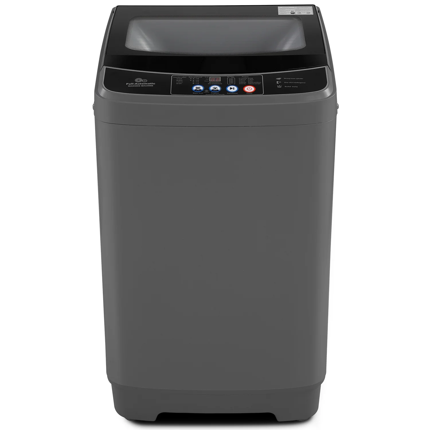 Qhomic 17.8lb Full Automatic Washing Machine, Compact Wahing Machine with Drain Pump, Power Motor 20-Mins Quick Wash, LED Display, Washer and Dryer Combo Low Noise for Apartment Dorm RV Household