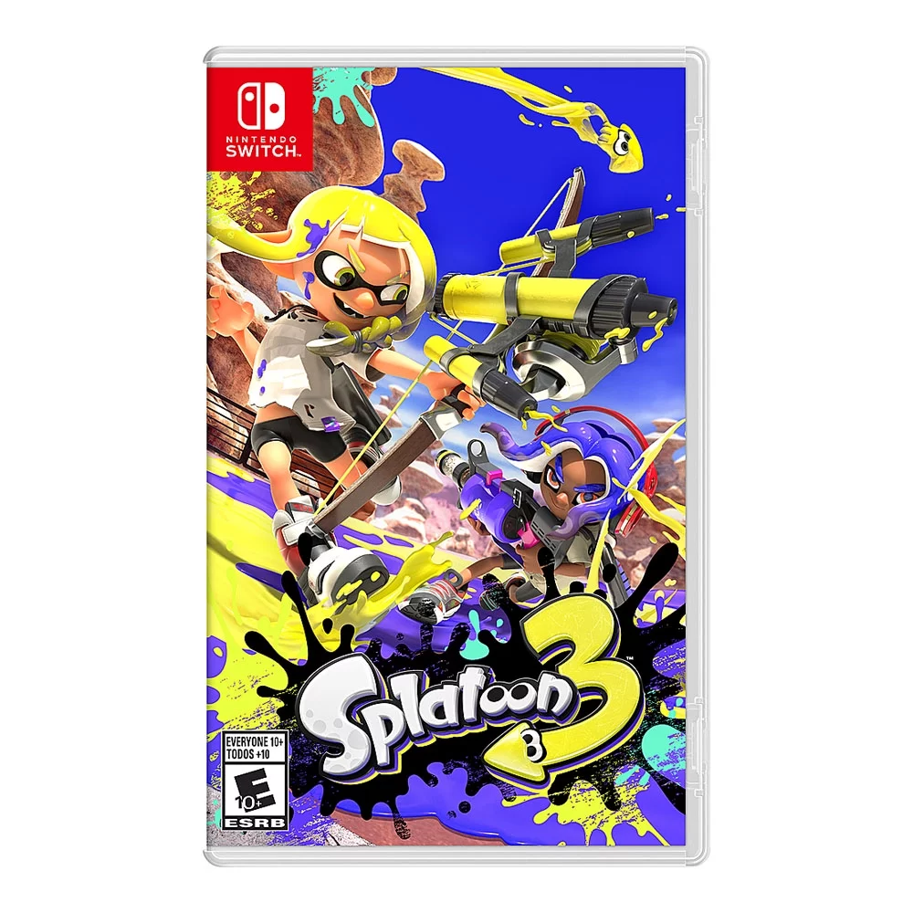 2022 New Nintendo Switch OLED Model White Joy Con 64GB Console with Splatoon 3 Game, Improved HD Screen & LAN-Port Dock, Mytrix Sakura Pink Wireless Pro Controller and Accessories