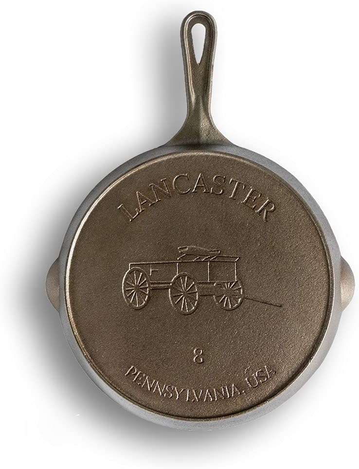 Lightweight Cast Iron Skillet - 10.5” Pre-Seasoned Frying Pan - Lancaster Cast Iron - Made in USA