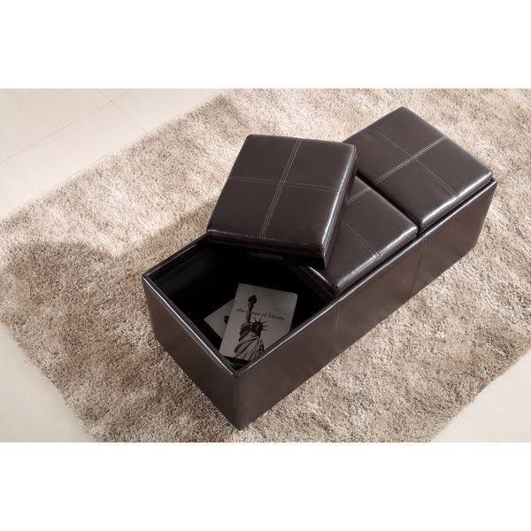 Simpli Home Avalon Storage Ottoman: Brown