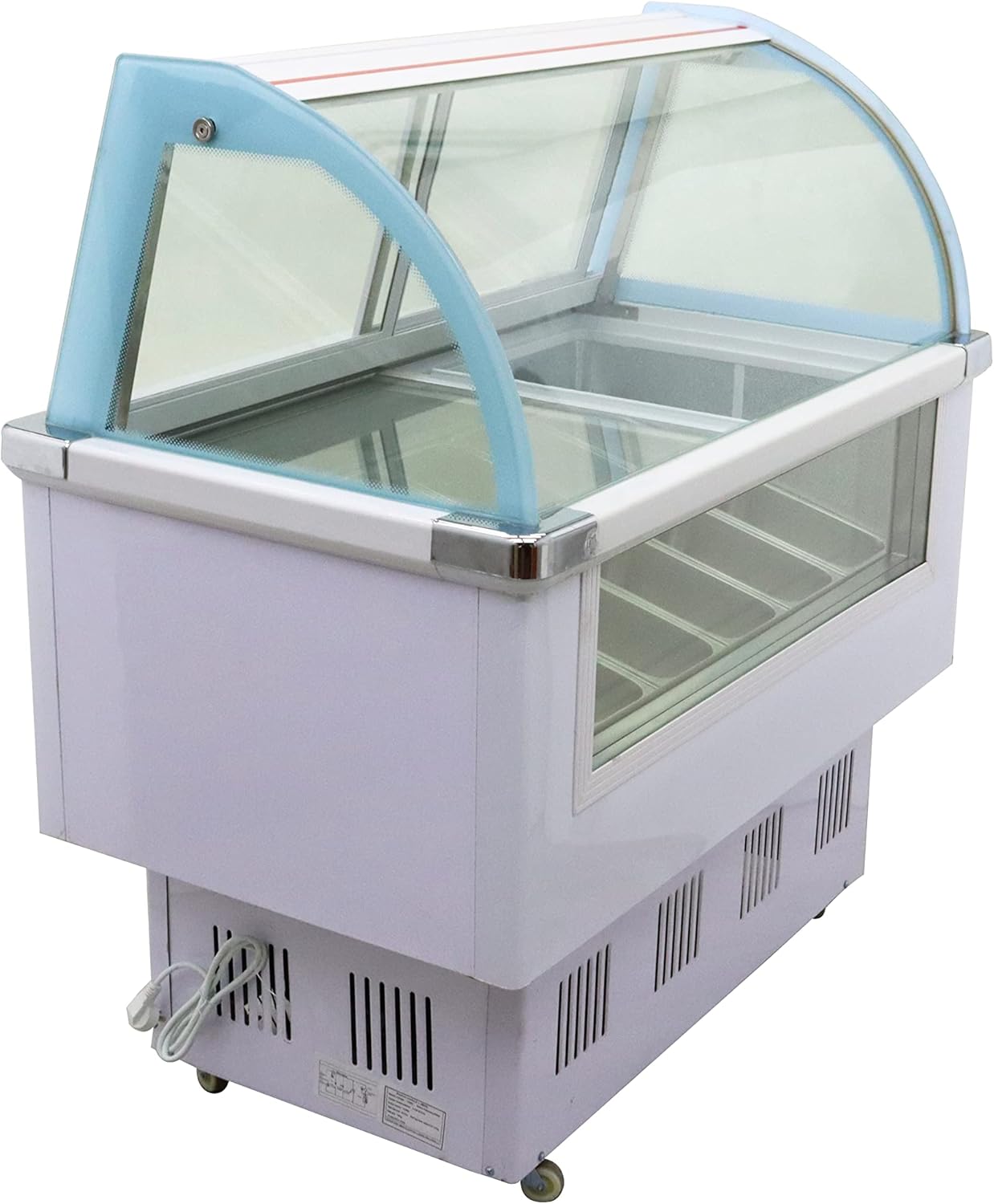 Commercial Hard Ice Cream Showcase Display Showcase 12 Pan Ice Cream Refrigerator Gelato Dipping Cabinet Freezer Display Case Hard Ice Cream Showcase 220V