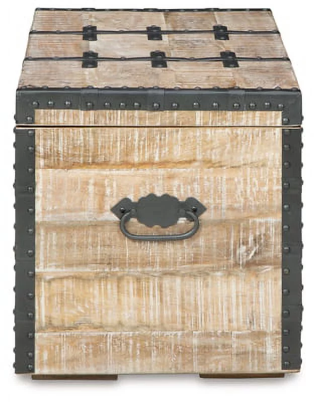 Signature Design by Ashley Casual Dartland Storage Trunk  Whitewash
