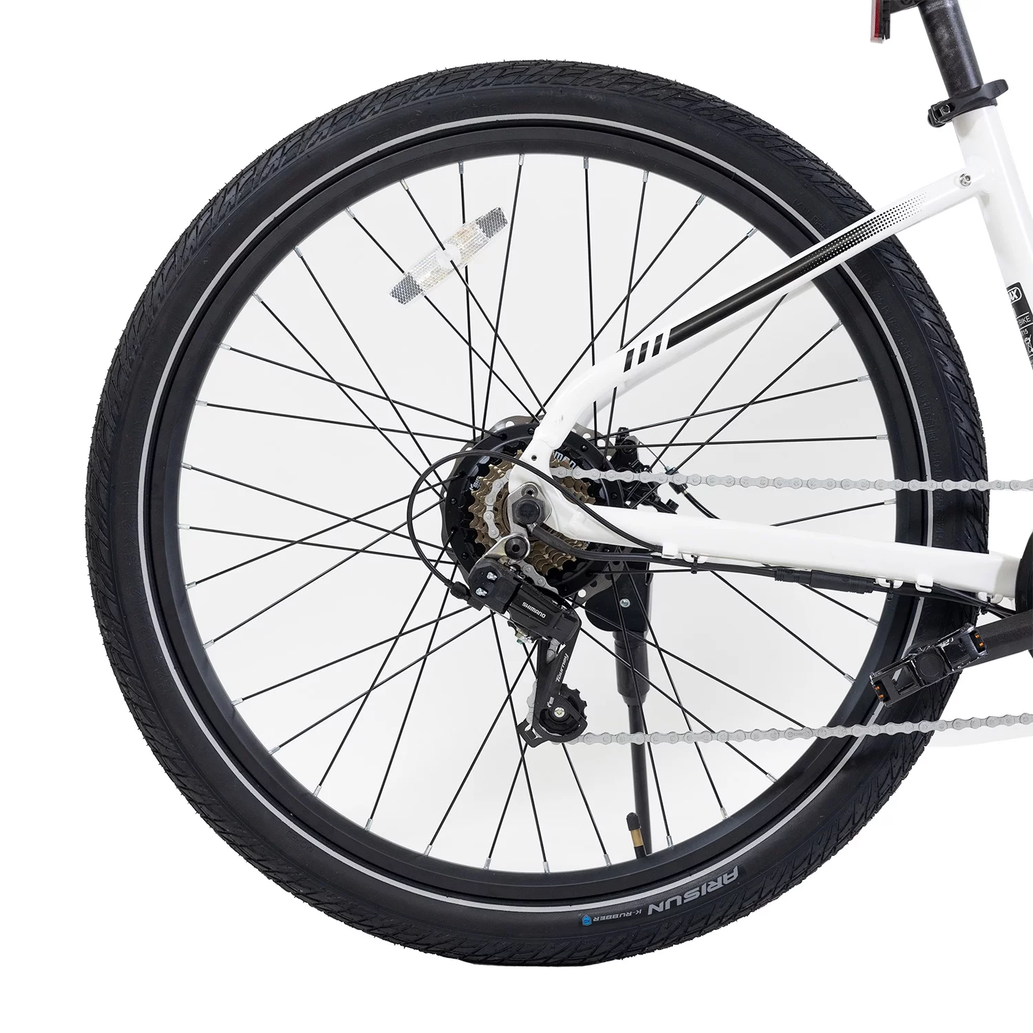 GOTRAX CTI 27.5" Adult Electric Bike, 350W/36V up 20mph Commuter Ebike for Adults, White, Step Thru