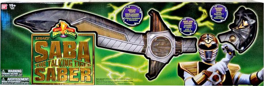 Mighty Morphin Power Rangers White Ranger Legacy Saba Die-Cast Sword