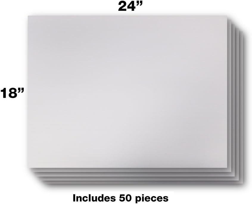 Visibility Signage Box of 50 Pack Blank Yard Signs 18x24 with h-Stakes for Garage Sales Signs, Graduations, or Political Lawn Sign